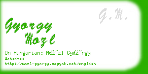 gyorgy mozl business card
